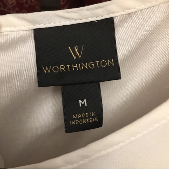 🖐️Worthington Layered Tank Top, Off White, sz Medium - Picture 12 of 16